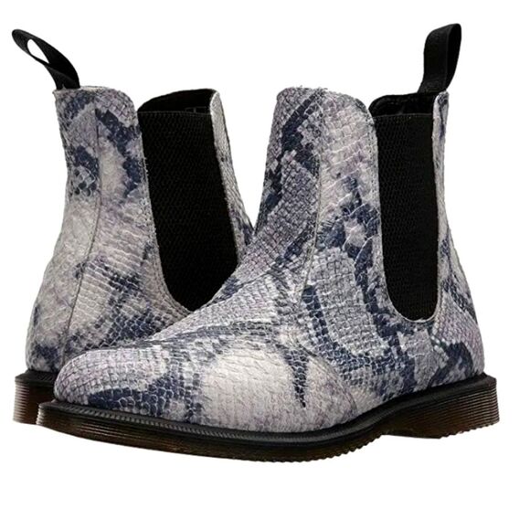 Dr. Martens Womens Flora Asciano Snake Print Chelsea Boot Sz 6 - Picture 2 of 12